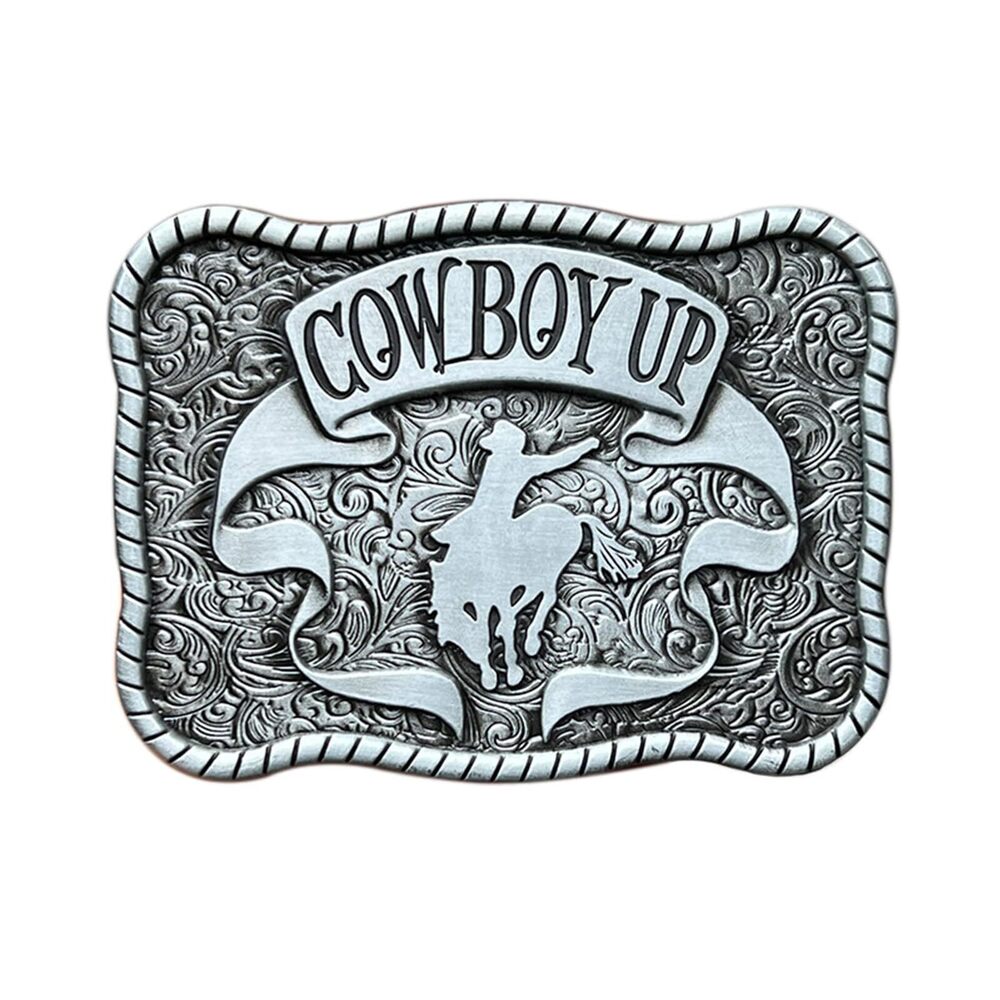 9717 Cowboy Belt Buckle Western Horseman Punk Rodeo Belt Buckles Boys Youth